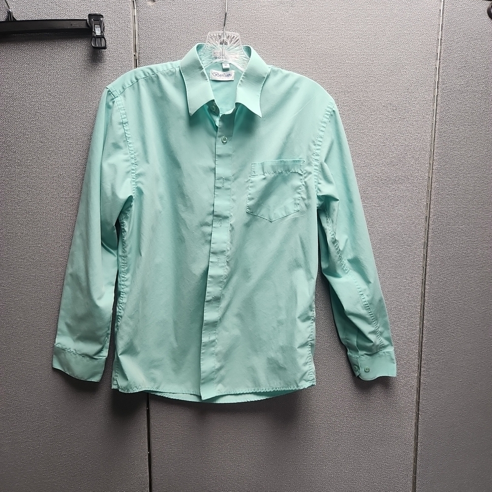 Classic Mint Green Men's Dress Shirt